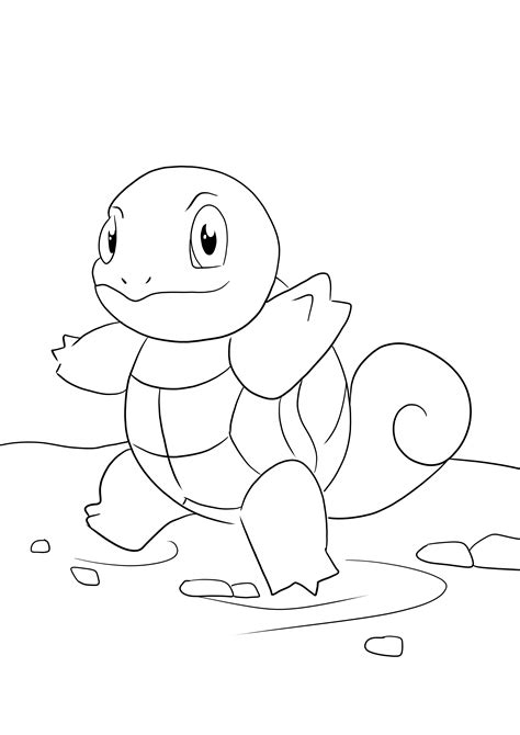 squirtle coloring page|Squirtle coloring page 